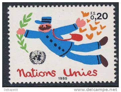 United Nations Nations Unies Geneve 1985 Mi YT 131 Sc 133 ** Postman / Facteur / Postbote - Dessins D'enfants - Post