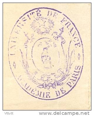 Baccalauréat Es Lettres (Facultée De Paris, 1885), Certificat De Mention Bien, Cachets De La Facultée Et De L´Université - Diplomas Y Calificaciones Escolares