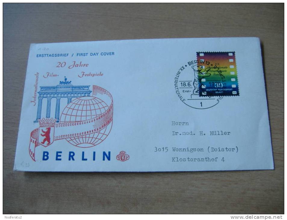 FDC Berlin MiNr. 358 Filmfestspiele (Design I) - Sonstige & Ohne Zuordnung