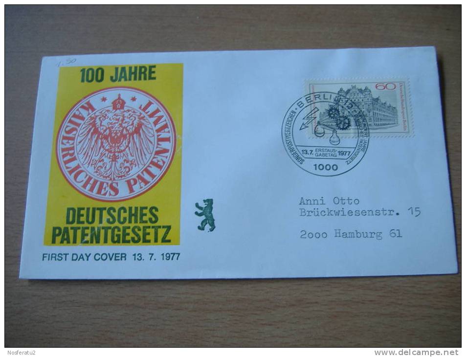 FDC Berlin MiNr. 550 Patentgesetz - Other & Unclassified