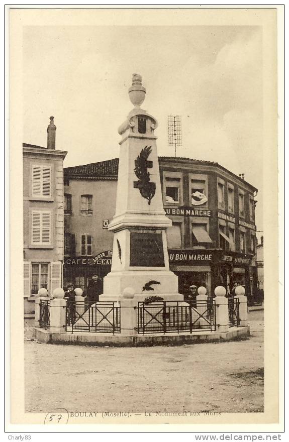 57-BOULAY- MONUMENT  AUX  MORTS   N125 - Boulay Moselle