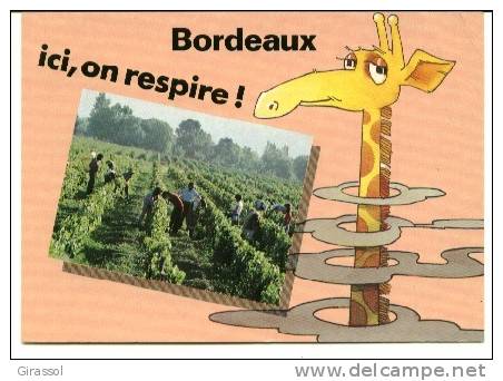 CPM BORDEAUX  GIRAFE Ici On Respire! - Giraffen