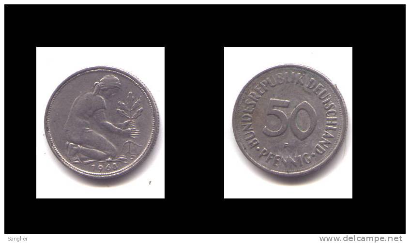 50 PFENNIG 1968 F - 50 Pfennig