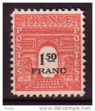 M2712 - FRANCE Yv N°708 * - 1944-45 Triomfboog