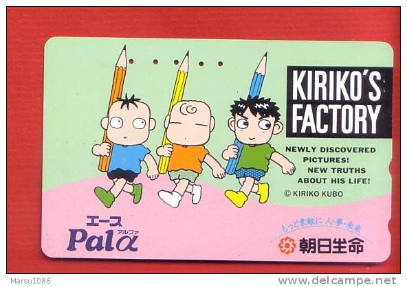 Japan Japon  Telefonkarte Télécarte Phonecard Telefoonkaart  -  Asahi Mutual Comic Kiriko Kuba - BD
