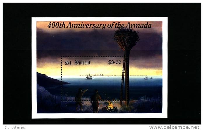 SAINT VINCENT - 400th ANNIVERSARY OF THE ARMADA MS MINT NH - St.Vincent (1979-...)