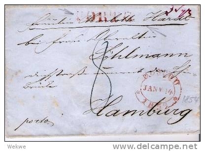 Rl133/ -RUSSLAND - Moskau 1854 Nach Hamburg, Unfrei - ...-1857 Prephilately