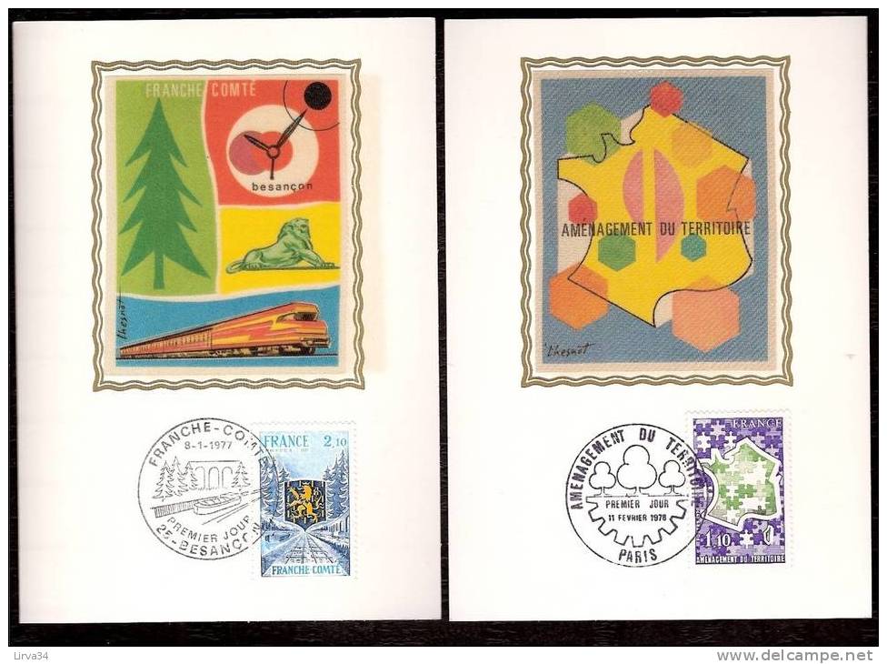 LOT 4 CARTES MAX-  TTB- THEME : RÉGIONS- Dates Visibles Aux Scans. - Verzamelingen & Reeksen