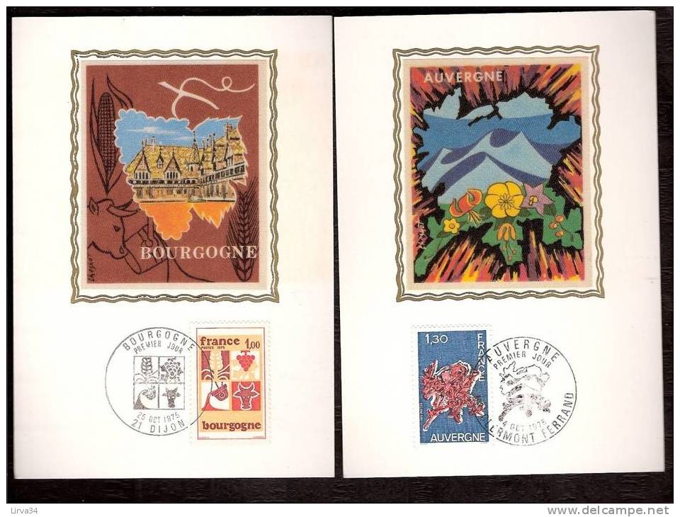 LOT 4 CARTES MAX-  TTB- THEME : RÉGIONS- Dates Visibles Aux Scans. - Verzamelingen & Reeksen