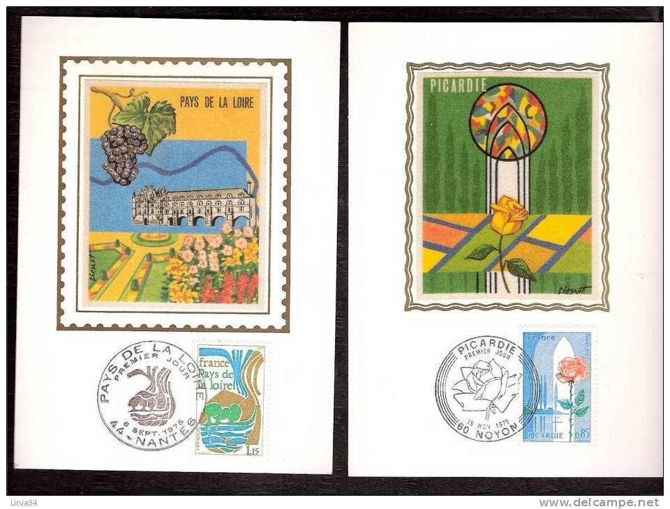 LOT 4 CARTES MAX-  TTB- THEME : REGIONS- Dates Visibles Aux Scans. - Collections, Lots & Series