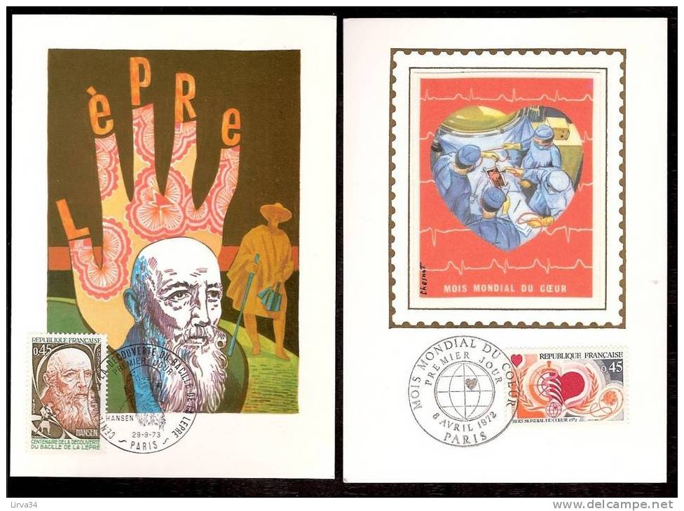 LOT 4 CARTES MAX-  TTB- THEME : EUROPE - COEUR- LEPRE .- Dates Visibles Aux Scans. - Collections, Lots & Series