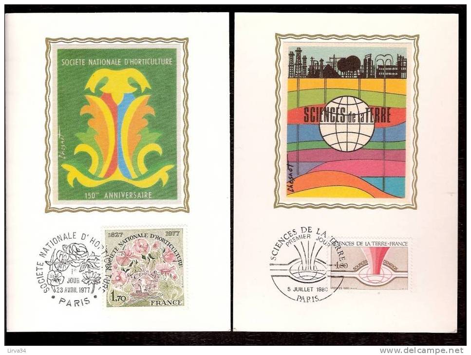 LOT 4 CARTES MAX-  TTB- THEME : SANTE- PLANTES - SCIENCES .- Dates Visibles Aux Scans. - Verzamelingen & Reeksen