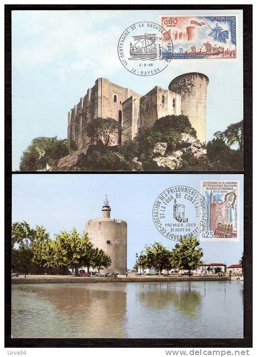 LOT 4 CARTES MAX-  TTB- THEME : CHATEAUX -TOURS - PALAIS.- Dates Visibles Aux Scans. - Verzamelingen & Reeksen