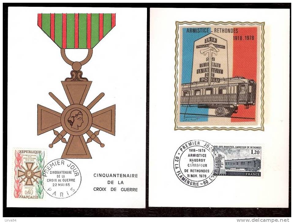 LOT 4 CARTES MAX-  TTB- THEME : MILITARIA- GUERRE 1914-18.- Dates Visibles Aux Scans. - Collections, Lots & Series