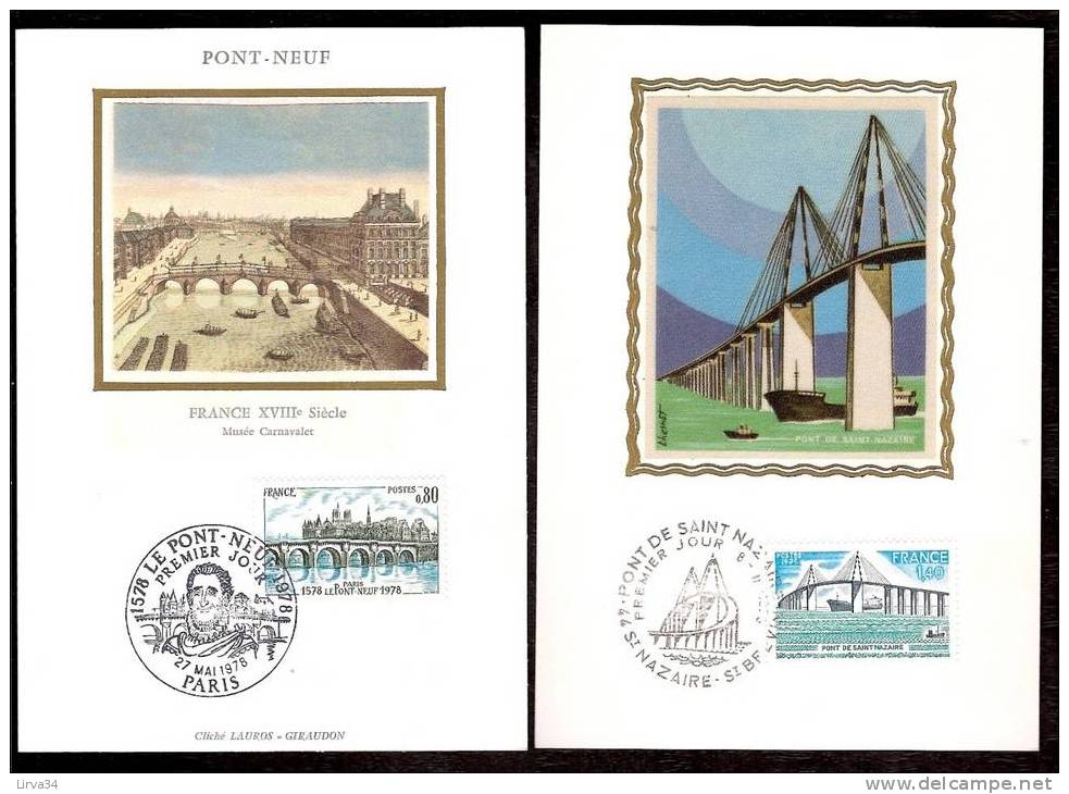 LOT 4 CARTES MAX-  TTB- THEME : PONTS ANCIENS ET RESSENTS.- Dates Visibles Aux Scans. - Colecciones & Series