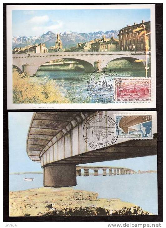 LOT 4 CARTES MAX-  TTB- THEME : PONTS ANCIENS ET RESSENTS.- Dates Visibles Aux Scans. - Lots & Serien