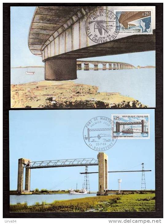 LOT 4 CARTES MAX-  TTB- THEME : PONTS ANCIENS Et PONTS RESSENTS  .- Dates Visibles Aux Scans. - Collections, Lots & Séries