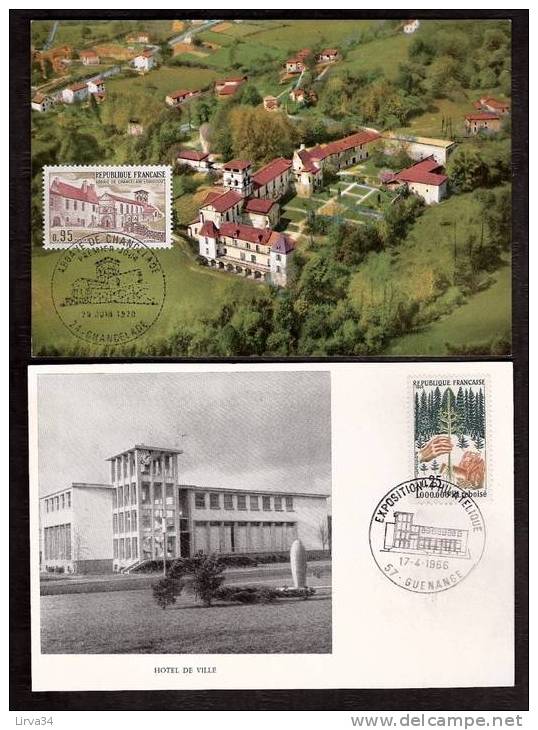 LOT 4 CARTES MAX-  TTB- THEME :EGLISES -VILLAGE- MAIRIEDE GUENANGE .- Dates Visibles Aux Scans. - Collezioni & Lotti