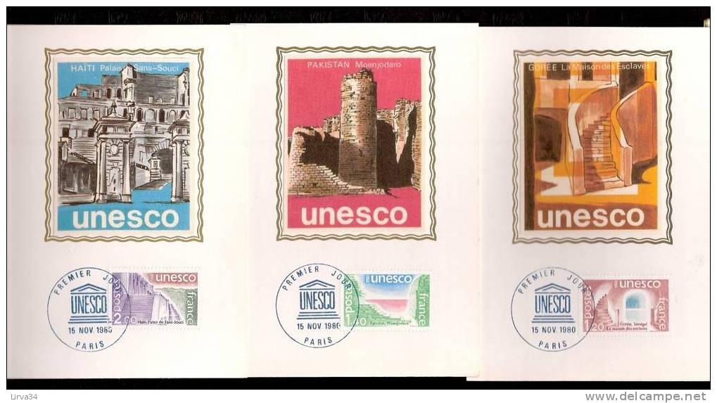 5 CARTES MAXIMUM - TTB- THEME : U.N.E.S.C.O. - Dates Visibles Aux Scans. - Collezioni & Lotti