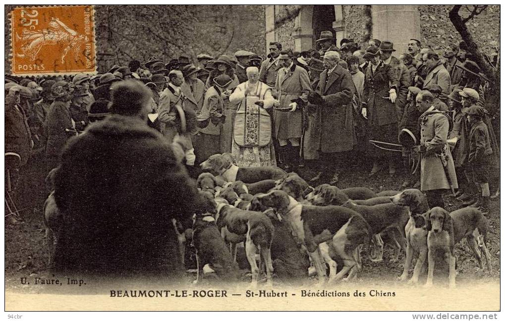 CPA (27)   BEAUMONT LE ROGER St Hubert Benedictions Des Chiens - Beaumont-le-Roger