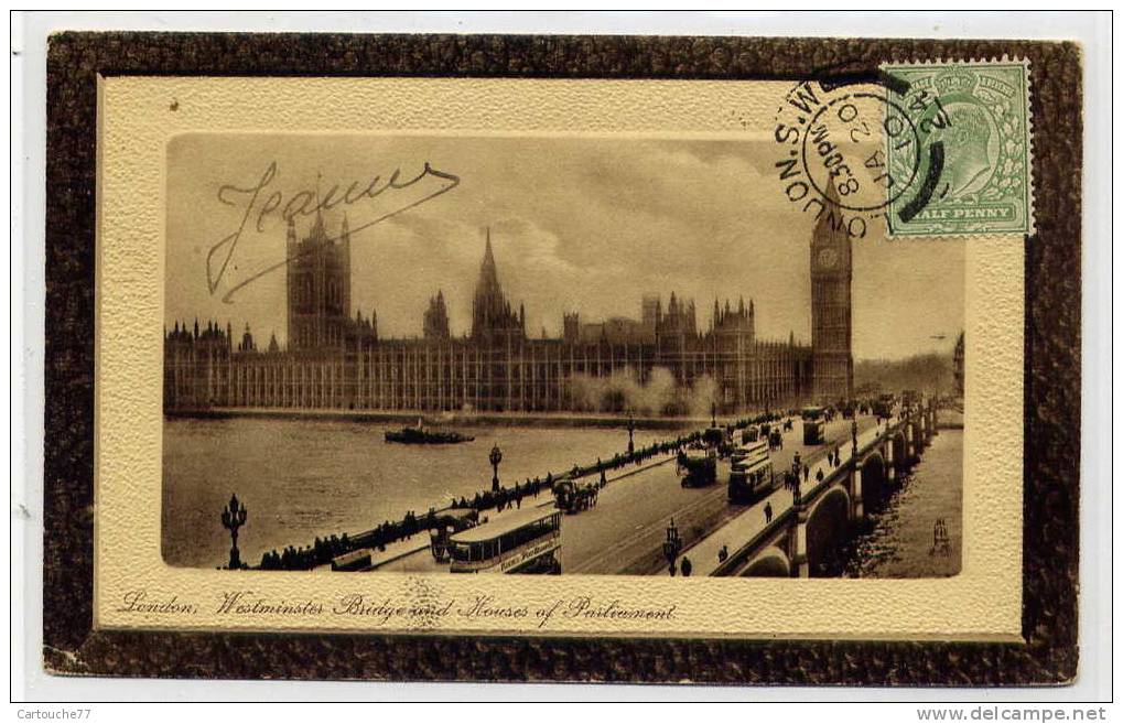 H144 - LONDRES - Westminster Bridge And Houses Of Parliament (1910 - Jolie Carte TUCK'S Avec Bords Gaufrés) - Houses Of Parliament
