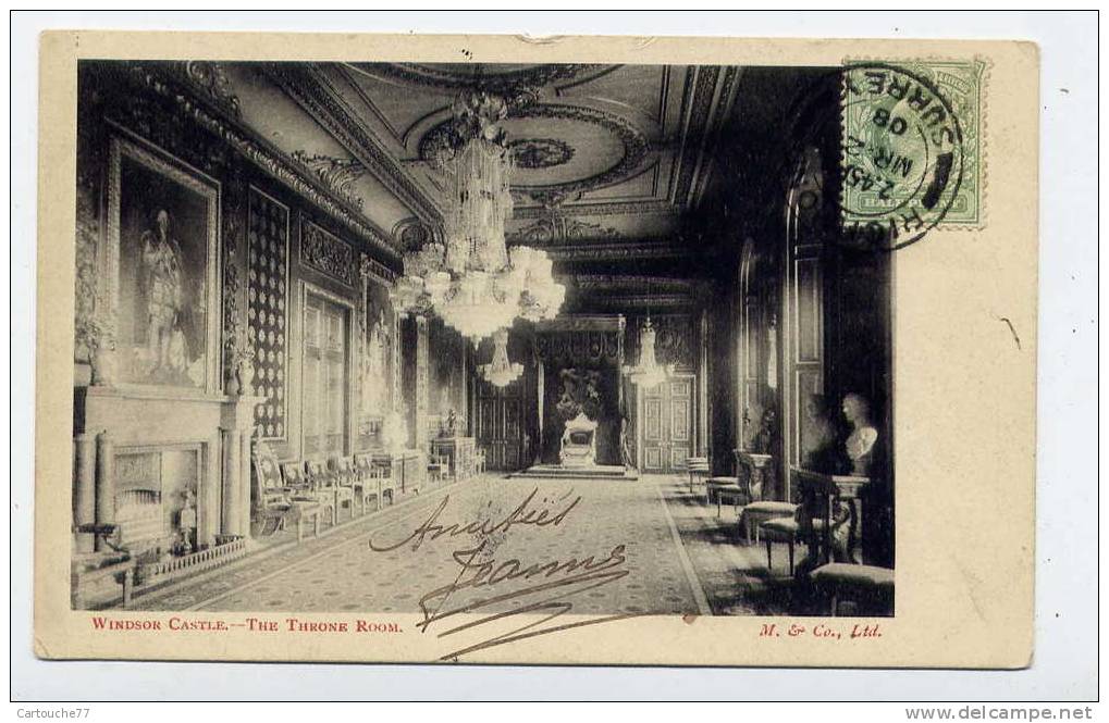 H144 - WINSDOR CASTLE - The Throne Room (1908) - Windsor