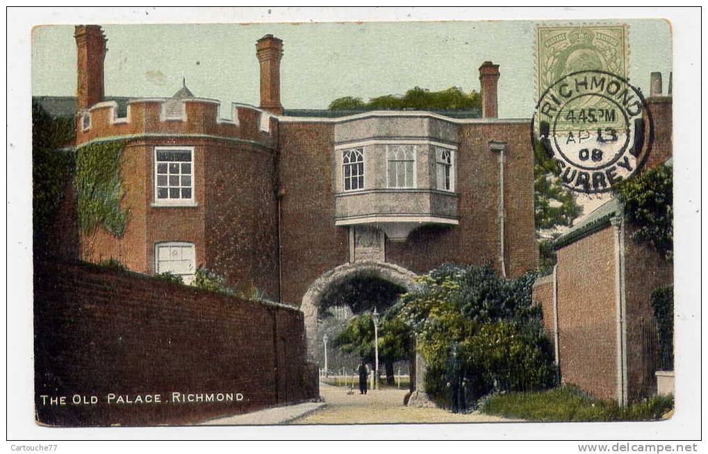 H144 - The Old Palace Richmond (1908 - Jolie Oblitération RICHMOND SURREY) - Surrey