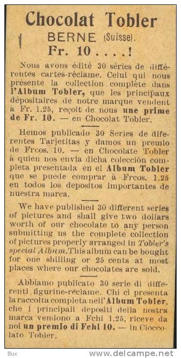 BILD BILDER FIGURINE    CHOCOLAT TOBLER  BERNE SUISSE GHROMO  CARDS  ROBINSON CRUSOE - Sonstige & Ohne Zuordnung