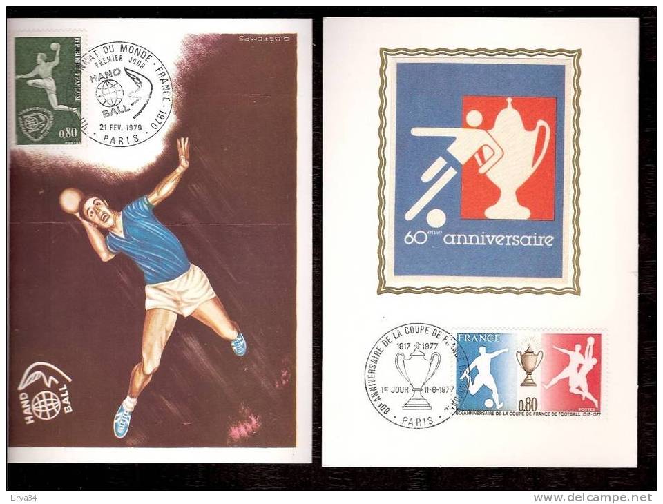 LOT 4 CARTES MAX-  TTB- THEME : SPORT - BALLON- VOILE.- Dates Visibles Aux Scans. - Verzamelingen & Reeksen