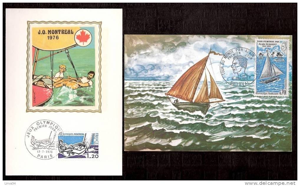 LOT 4 CARTES MAX-  TTB- THEME : SPORT - BALLON- VOILE.- Dates Visibles Aux Scans. - Colecciones & Series