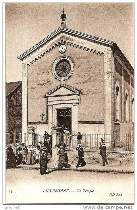 LILLEBONNE - Le Temple Protestant - Place Du Marché - Rue V. Hugo - Lillebonne