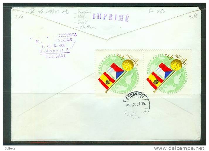 Hongrie  -  Lettre FDC De 1985 ° -  Timbre Non Dentelé - Tourisme -  Cléfs - Football -  Drapeaux  -  Tirage 480 Lettres - Other & Unclassified