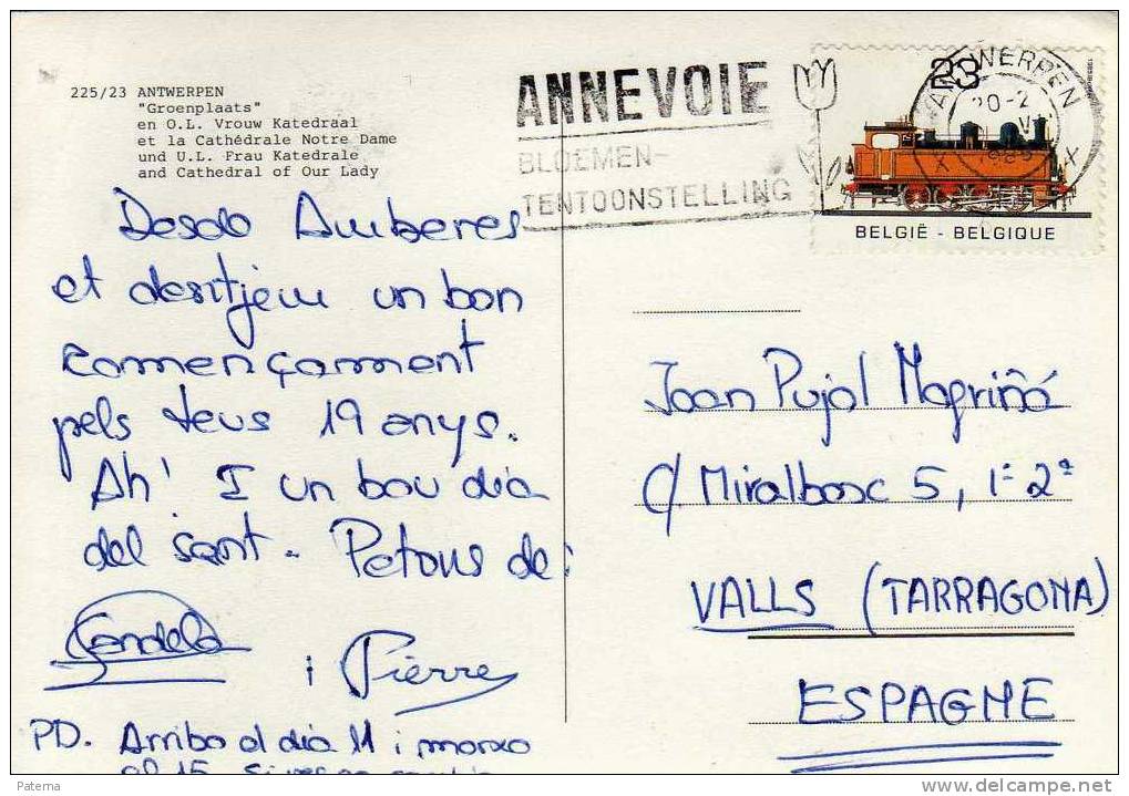 3513  Postal, Amberes ,, Antwerpen ( Bélgica) 1985 - Cartas & Documentos