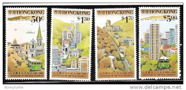 Hong Kong 1988 Various Views Of HK And The Tram Line MNH - Unused Stamps