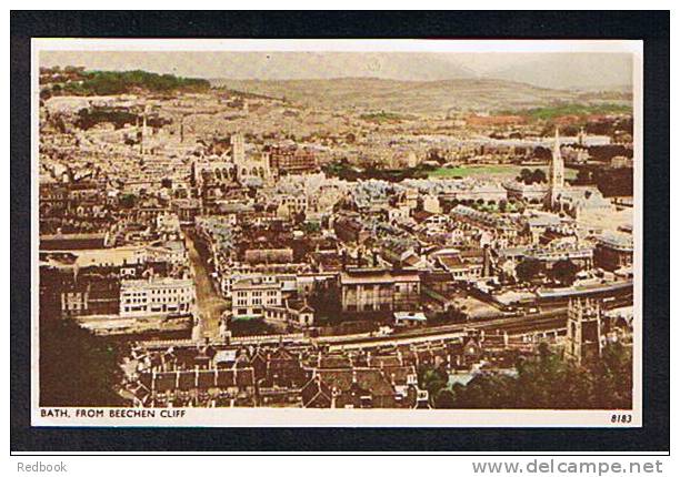 Early Aerial Postcard Bath Somerset From Beechen Cliff - Ref 293 - Bath