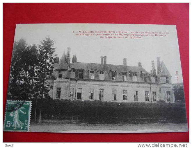 02 VILLERS COTTERETS  Chateau Residence Francois I  Maison De Retraite  Circulee   Edit MAJERUS N° 4   Aisne - Villers Cotterets