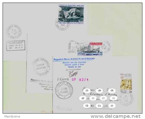 Taaf ~ Lot B .de 3 Enveloppes - Lettres & Documents