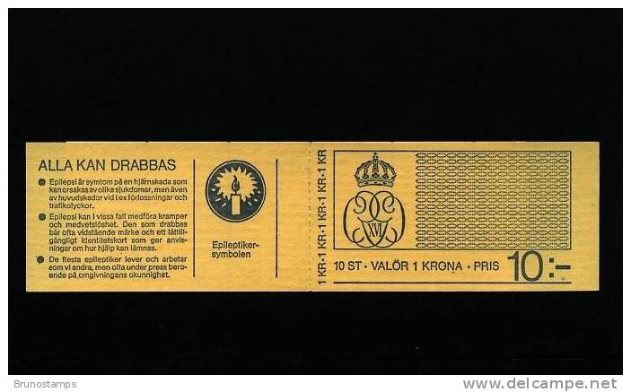 SWEDEN/SVERIGE - 1976  DEFINITIVE  1 KR   BOOKLET  MINT NH - 1904-50