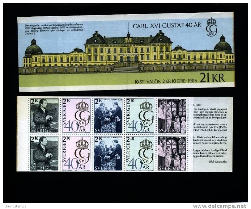 SWEDEN/SVERIGE - 1986  BIRTHDAY   BOOKLET  MINT NH - 1904-50