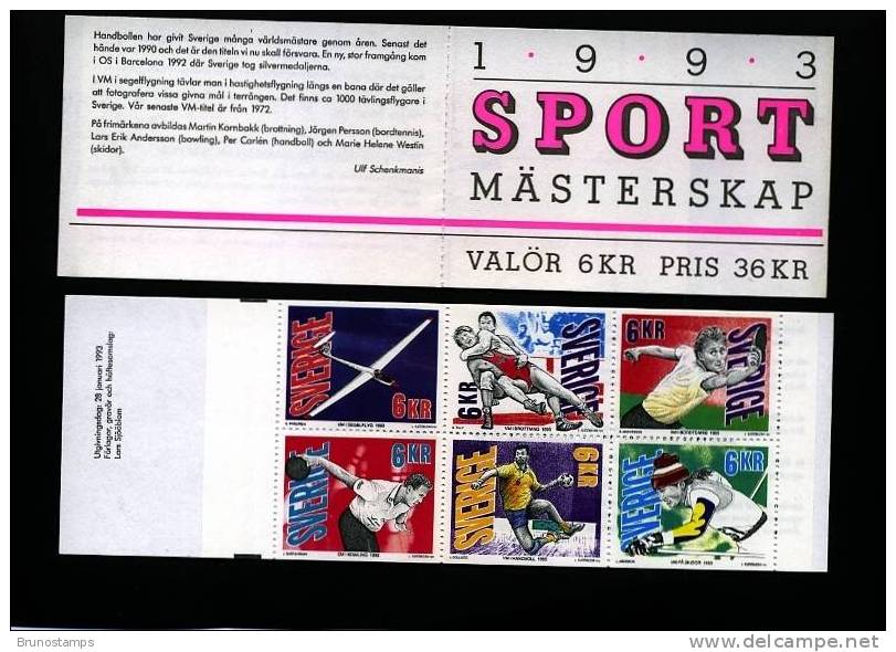 SWEDEN/SVERIGE - 1993  SPORTS   BOOKLET  MINT NH - 1904-50