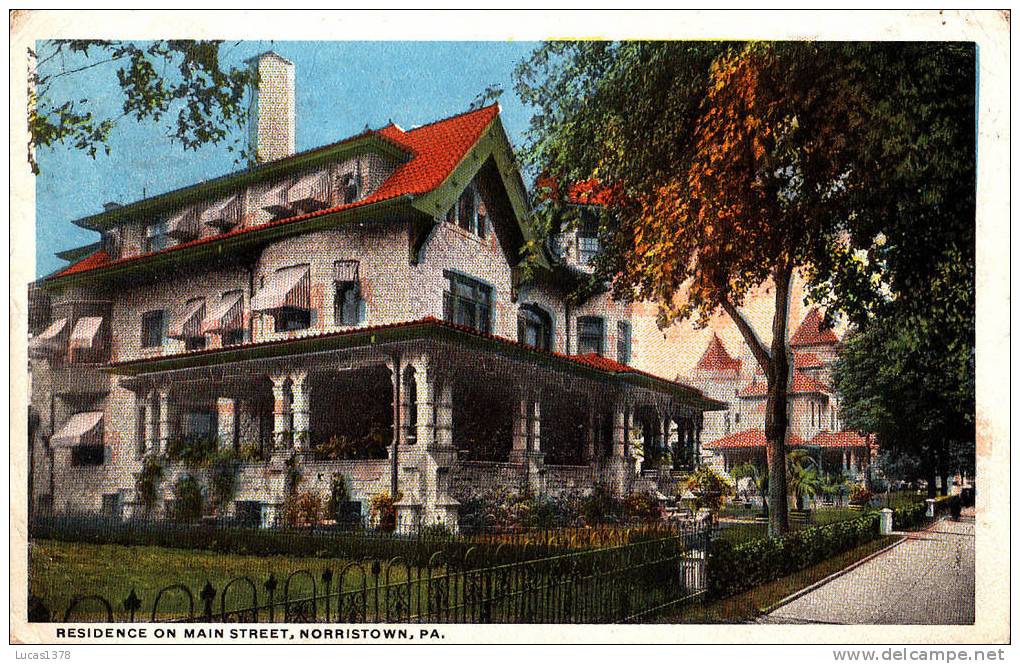 NORRISTOWN / RESIDENCE ON MAIN STREET / 1919 - Autres & Non Classés