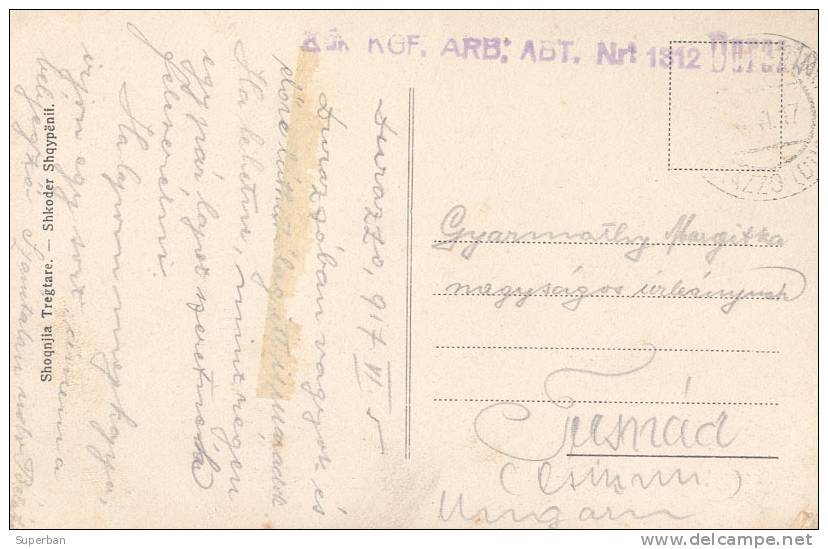 DURAZZO / DURRËS - MALISORENTURM : GUERRIERS ALBANAIS - CARTE POSTALE VOYAGÉE En 1917 Par POSTE MILITAIRE (b-686) - Albanien