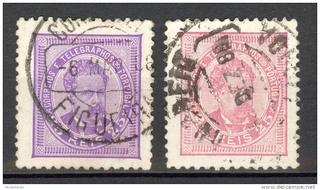 Portugal Mi. 63a + B King Luis I. 1882/84 - Gebraucht