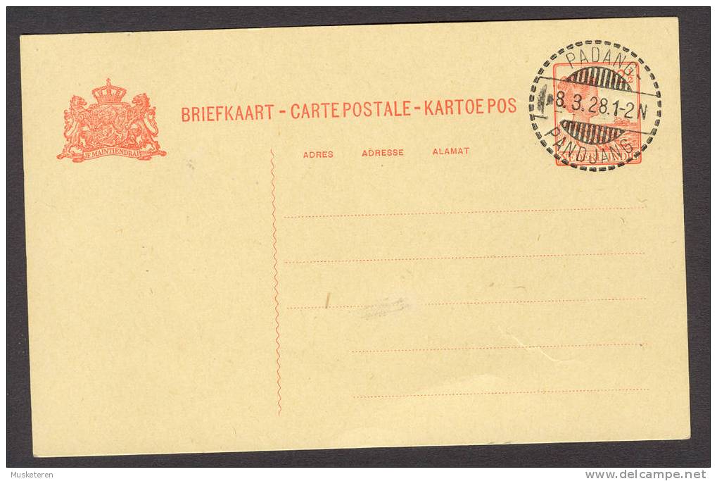 Netherlands Indies Unadressed Briefkaart Carte Postale Postal Stationery Superb Deluxe PADANG-PANDJANG Cancel 1928 - Nederlands-Indië