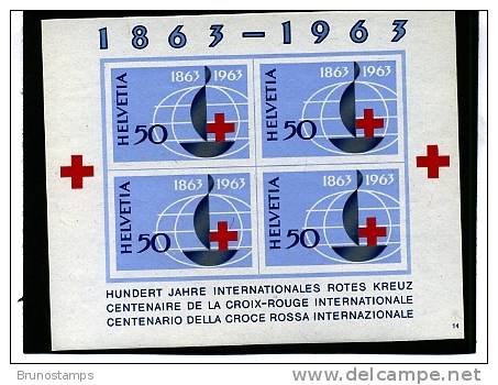 SWITZERLAND/SWEIZ/SUISSE - 1963  RED CROSS  MS  MINT NH - Blokken