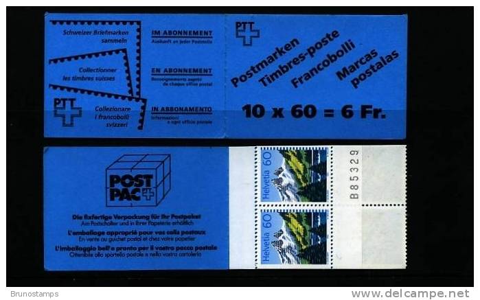 SWITZERLAND/SWEIZ/SUISSE - 1993  DEFINITIVE  60 C.  BOOKLET  MINT NH - Markenheftchen