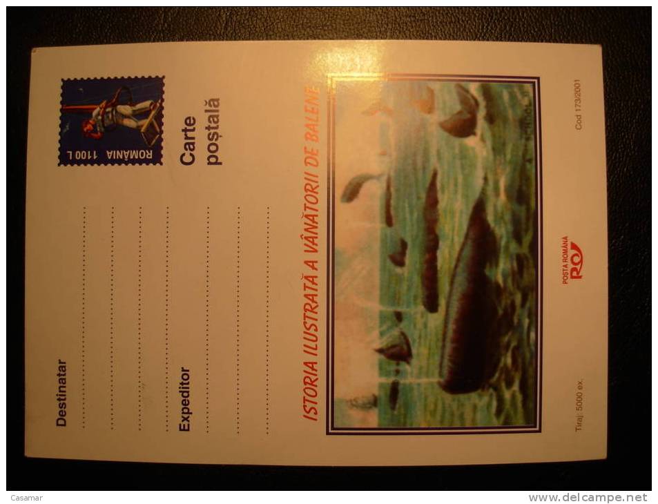 RUMANIA Entier Postal Stationery Tirage 5000 - Baleines