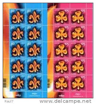 EUROPA 2007 ISLAND 2 Feuilles Cpts NEUF ** // MNH SHEETLETS  // SCOUTS - 2007