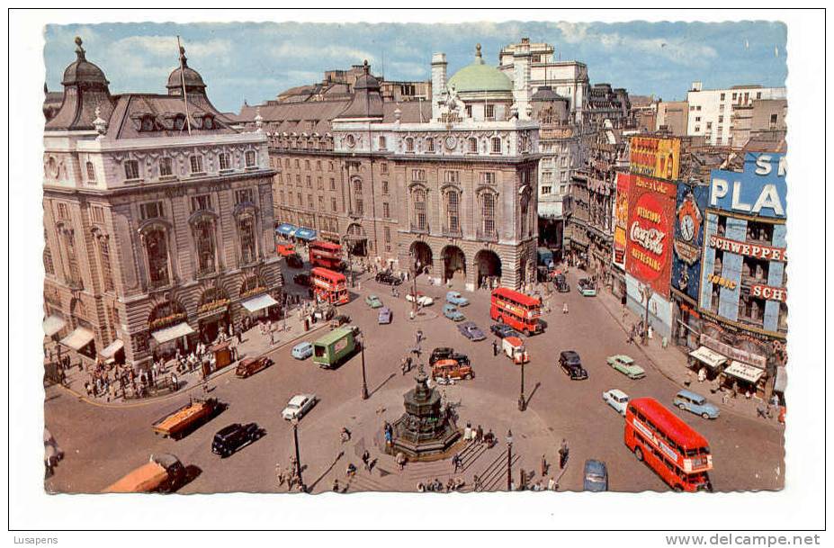 OLD FOREIGN 1841 -  UNITED KINGDOM - ENGLAND - LONDON - BUS PICCADILLY CIRCUS - Piccadilly Circus