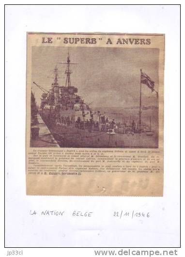 Le Croiseur Britannique Le Superb à Anvers (22/11/1946) - Algemene Informatie